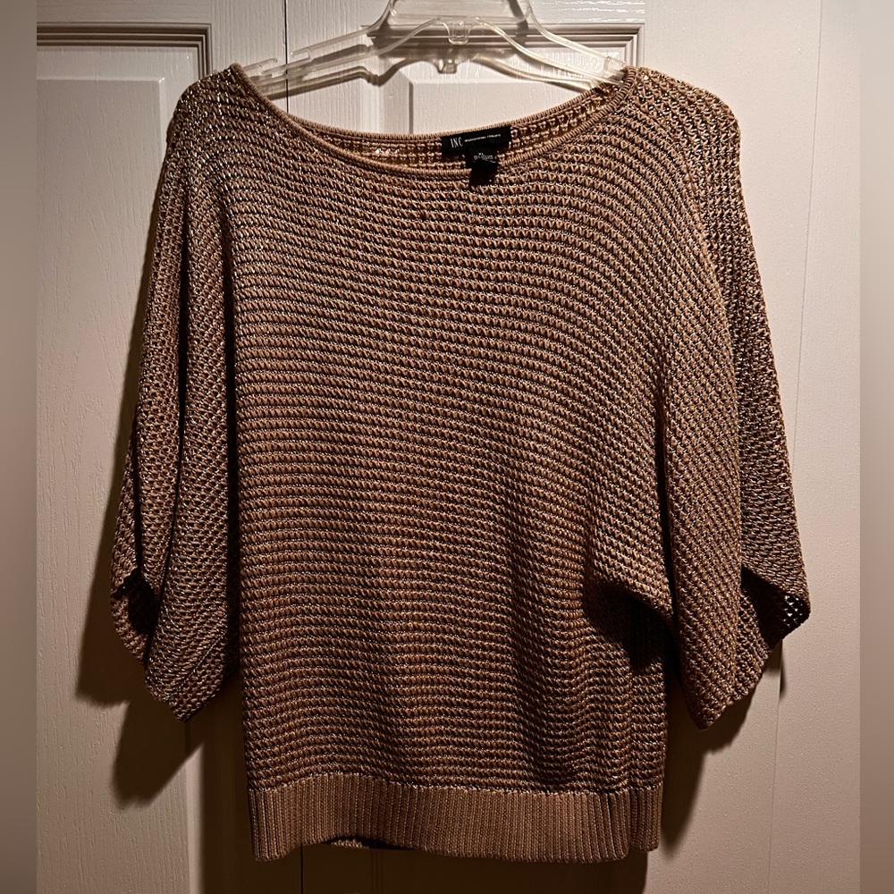 INC International Concepts light sweater.  Color: Gold Shimmer